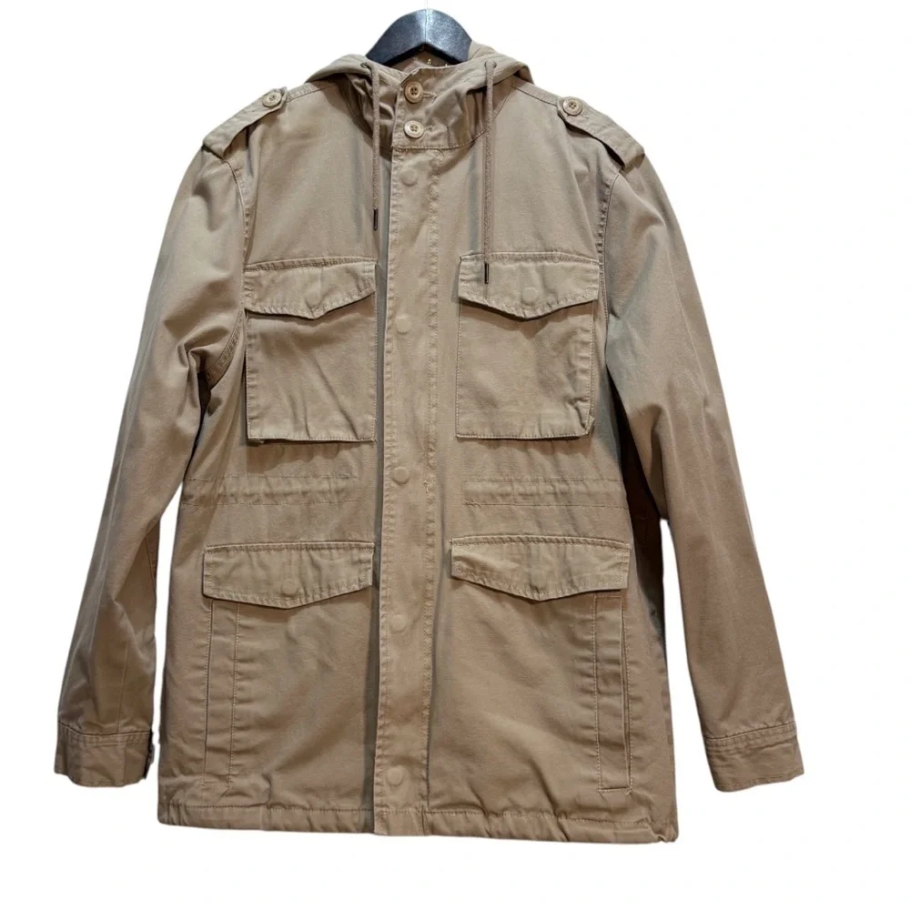 Cotton On Utility Supply Co Hooded Field Jacket  Medium Khaki Military Parka